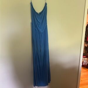 Strapless cotton maxie